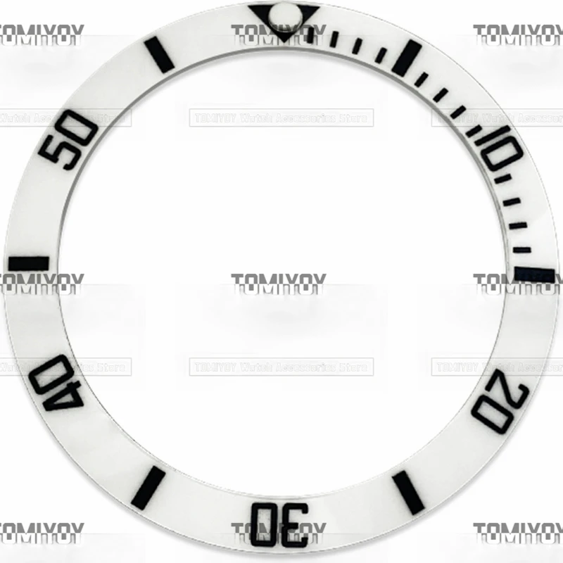 38MM Green Gold Pink Grey Ceramic Sloped Luminous Spot Watch Bezel Insert Fit For RLX SUB Mechanical Wristwatch