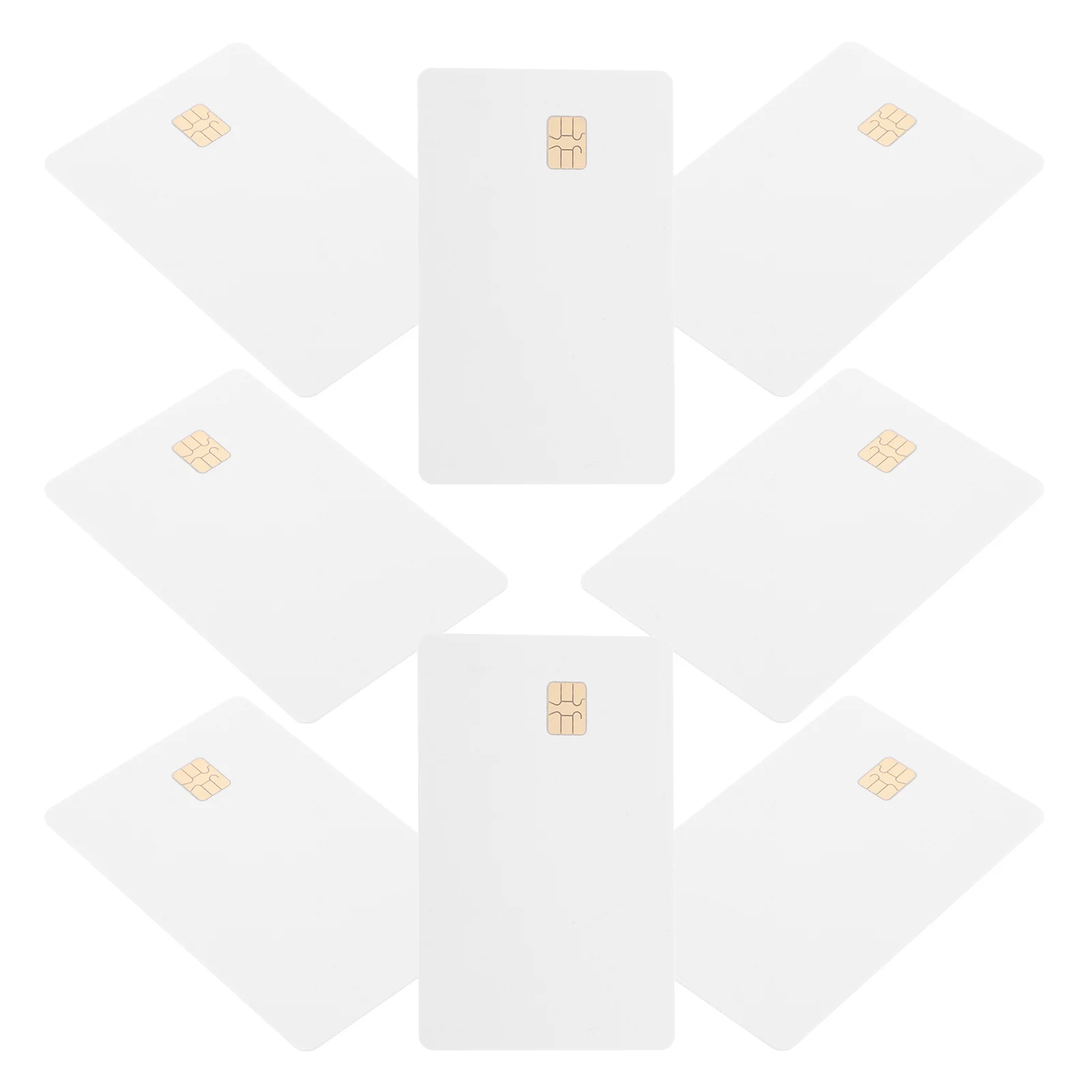 Cartões ic inteligentes em branco à prova d'água, 8 peças, emblemas de identificação imprimíveis em pvc para impressora jato de tinta, sistema de controle de sublimação diy