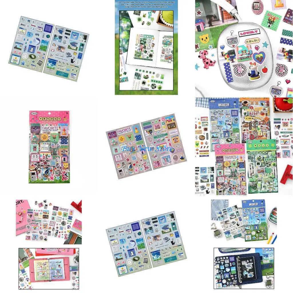 

20CE Aesthetic Foodie Sticker Adhesive Synthetic Paper Sticker Scrapbook Supplies For Journaling Notebook Embellishment