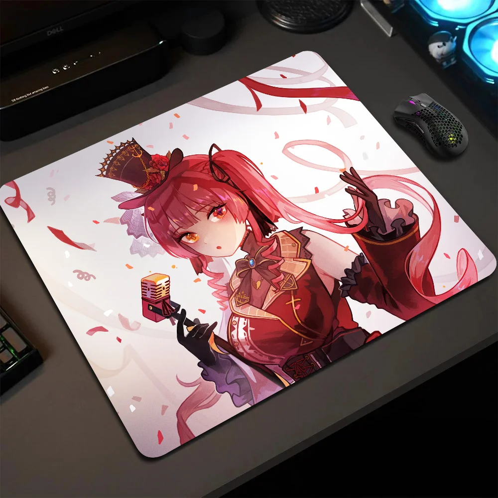 

Houshou Marine Hololive Girl Anime Mousepad Small LockEdge Mouse Pad For Gamers Computer Desk Pad Anti-slip Rubber