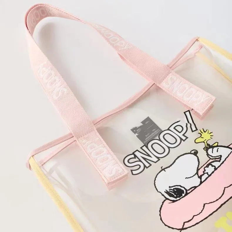 Fashion Summer Transparent Handbag Cartoon Children Cute Single Shoulder Bag Large Capacity Waterproof Casual Tote Children Pack