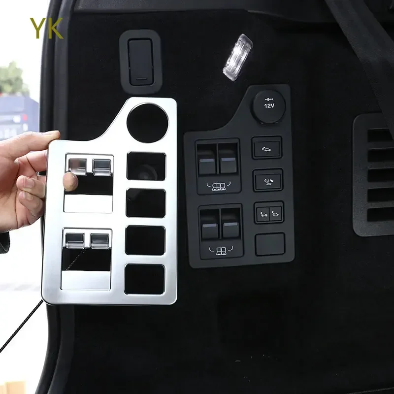 

For Land Rover Discovery 5 LR5 17-20 ABS Car Trunk Electric Adjustment Button Frame Cover Trim Sticker Interior Car Accessories