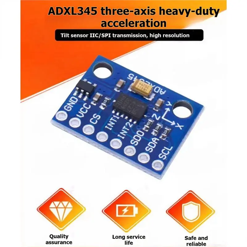 JABS-GY-291 ADXL345 Digital Three-Axis Acceleration Of Tilt Sensor Module IIC/SPI Accelerometer Breakout Board