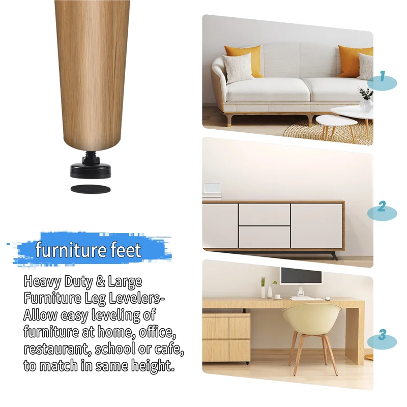 AY03-Meubelnivelleerders Zwaar uitgevoerde meubelnivelleervoeten Verstelbare poten voor kasten Tafels Stoelen Verhoger