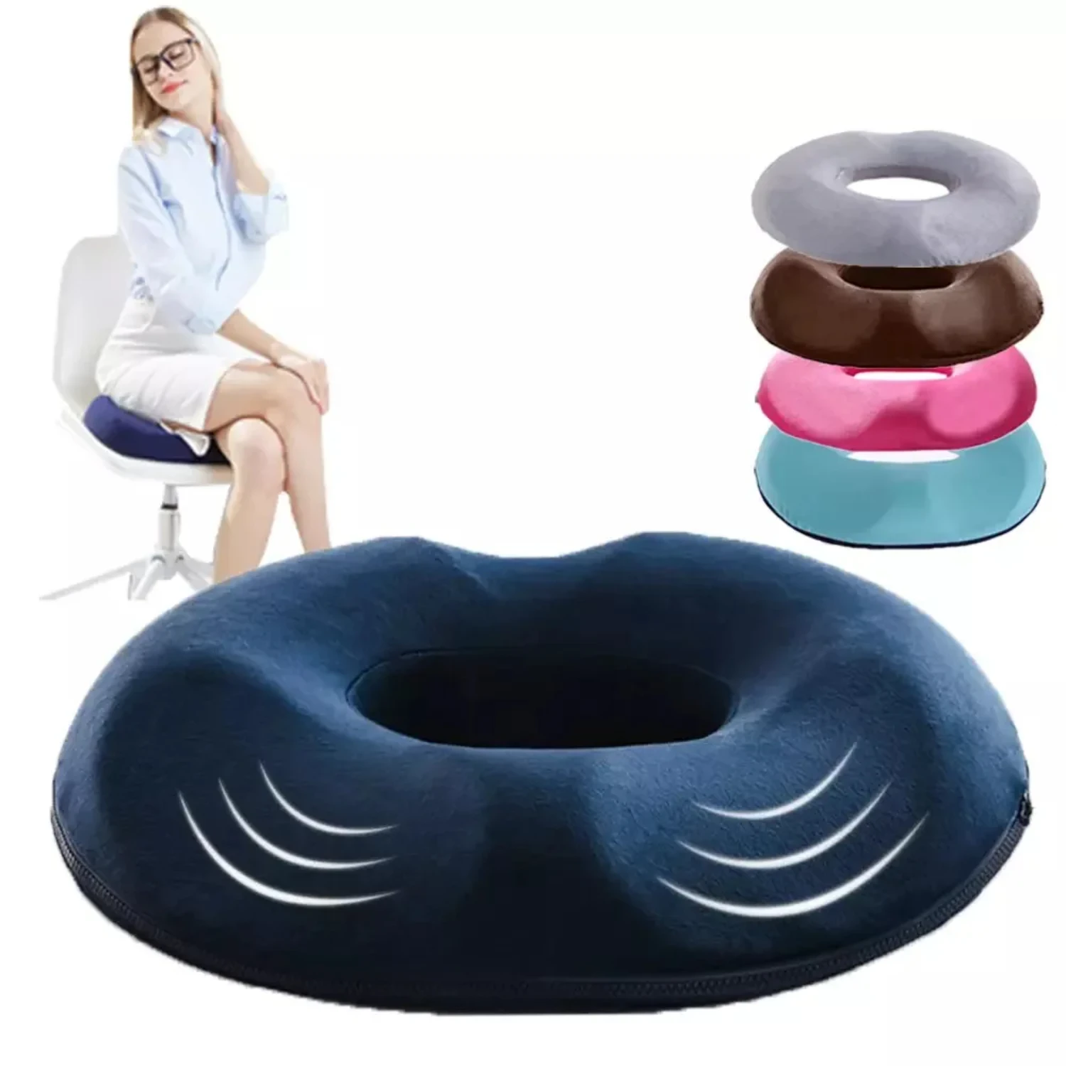 

Comfort Donut Seat Cushion Sofa Hemorrhoid Memory Foam Anti Hemorrhoid Massage Tailbone Pillow Car Office Seat Cushion