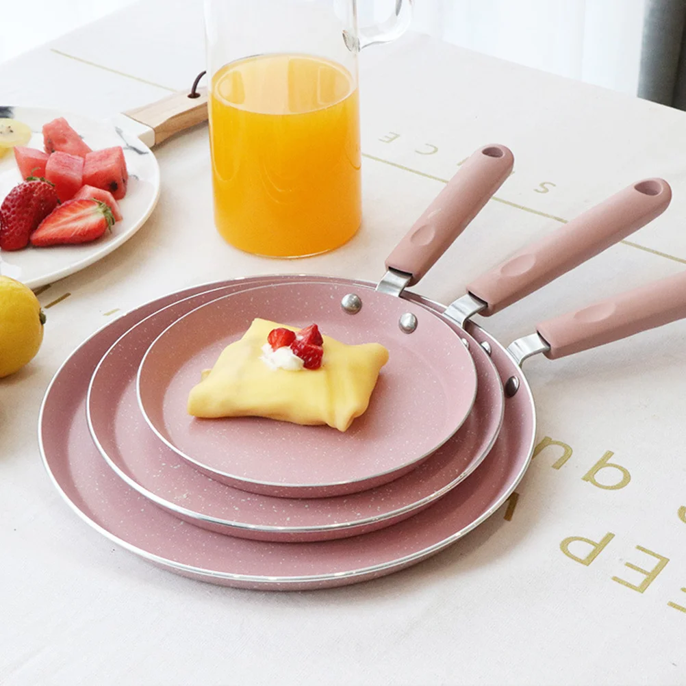 

6 Inch Pink Aluminum Non-Stick Pan Practical Frying Pan For Home Restaurant Useful Omelette Pancake Cookware Kitchen
