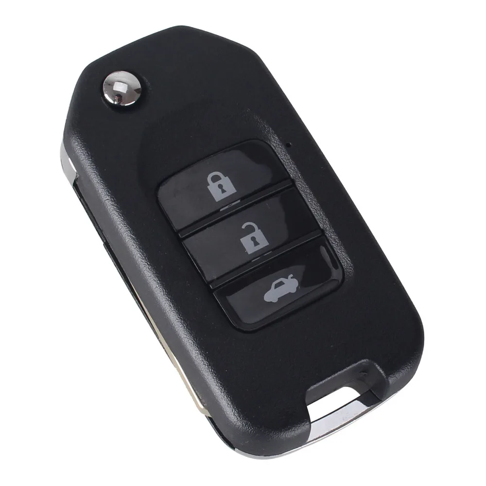 KEYYOU Flip Folding Modified Remote Key Shell 3 Buttons Fob For Honda Fit Marina Wisdom XRV CITY