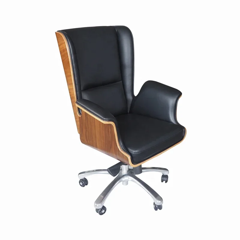 Factory Modern Luxury High Back Leather Wheels Executive Office Meeting Chair