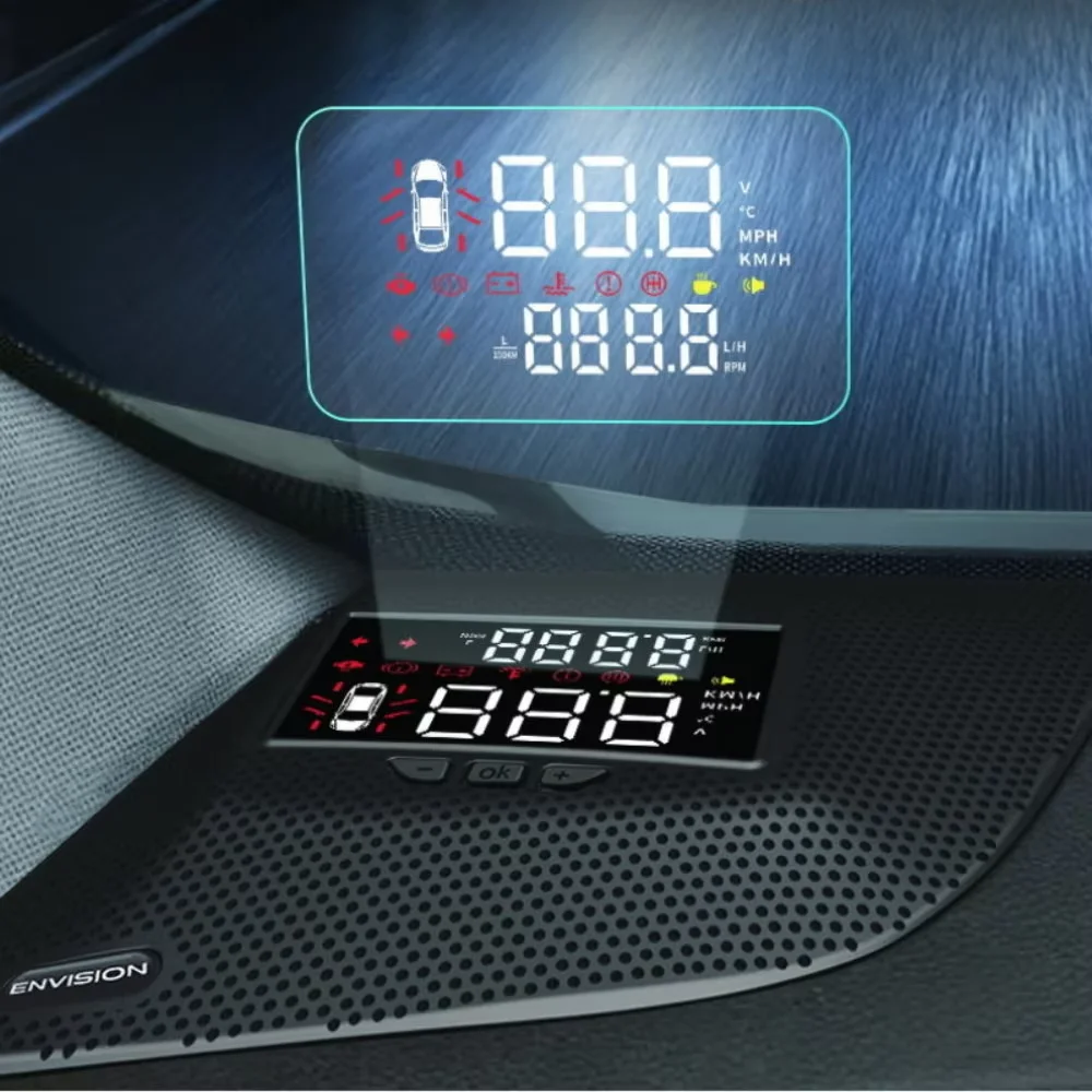 Car LED Windshield Projector For Buick Envision 2014~2019 Auto Head-Up Display HUD Safe Driving Assistance Accessories