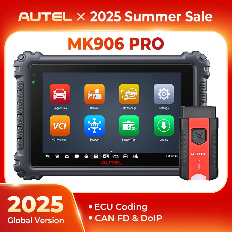 

Диагностический сканер Autel MaxiCOM MK906Pro, инструмент для кодирования ECU, двунаправленное управление, обновление AUTEL MS906BT MS906 Pro