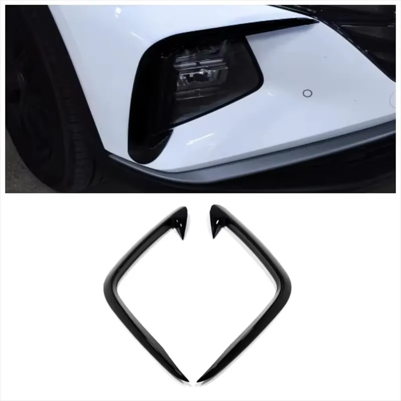 

For Hyundai Tucson NX4 2021 2022 2023 2024 Front Foglight Lamp Eyebrow Trims Bumper Grills Cover Sticker Strips Car Accessories