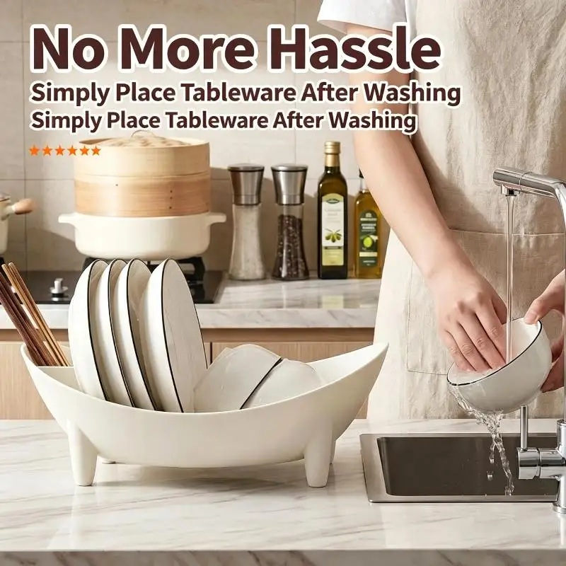 NEW Kitchen Dish Drainer Rack Household Sink Tableware Storage Box For Plates Cups Chopsticks Multi Purpose Tableware Organizer