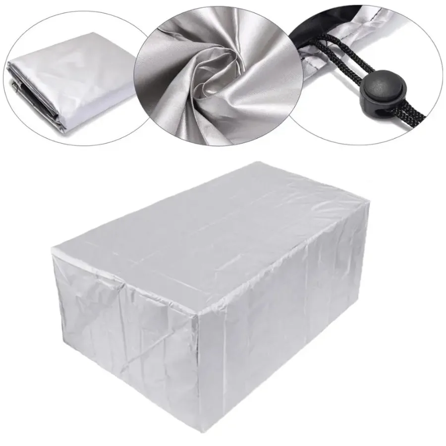 غطاء حديقة غطاء طاولة كرسي غطاء فناء مع إغلاق برباط مناسب لغطاء أثاث كرسي أريكة فناء الحديقة الخارجية #3