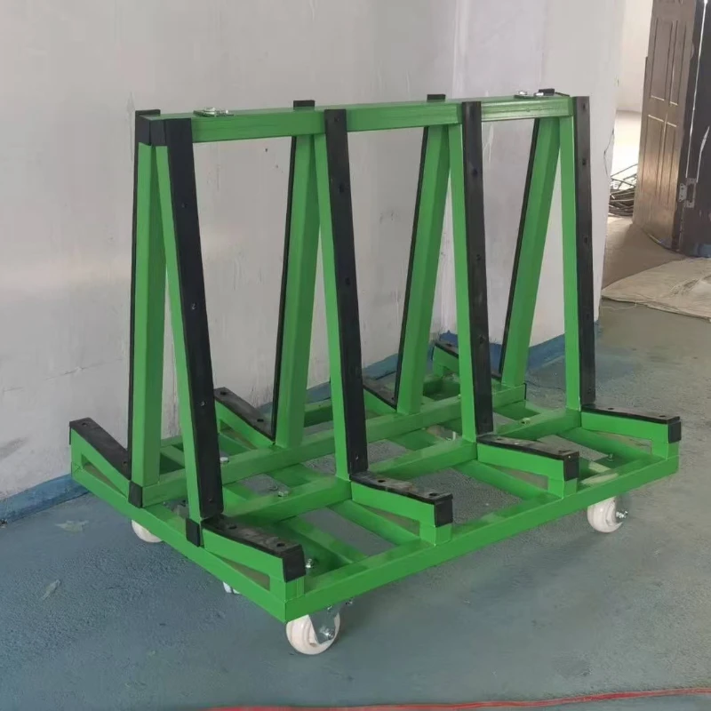 Portable Glass Transport Rack Board ，500kg  Storage Trolley Steel Trolley Glass Carry For Sheet Material
