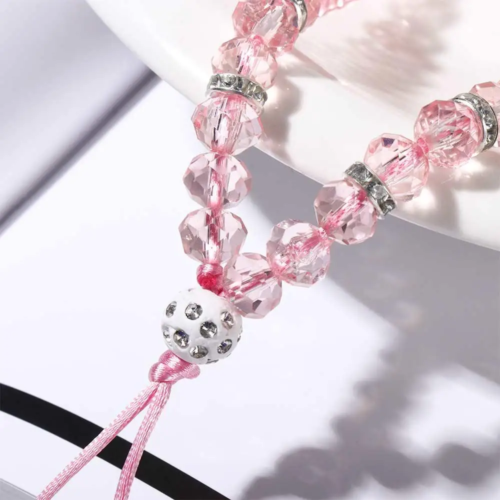 Phone Charm Wrist Strap Crystal Beads Key Lanyards Mobile Phone Straps Phone Lanyards Mobile Phone Chain Crystal Phone Straps