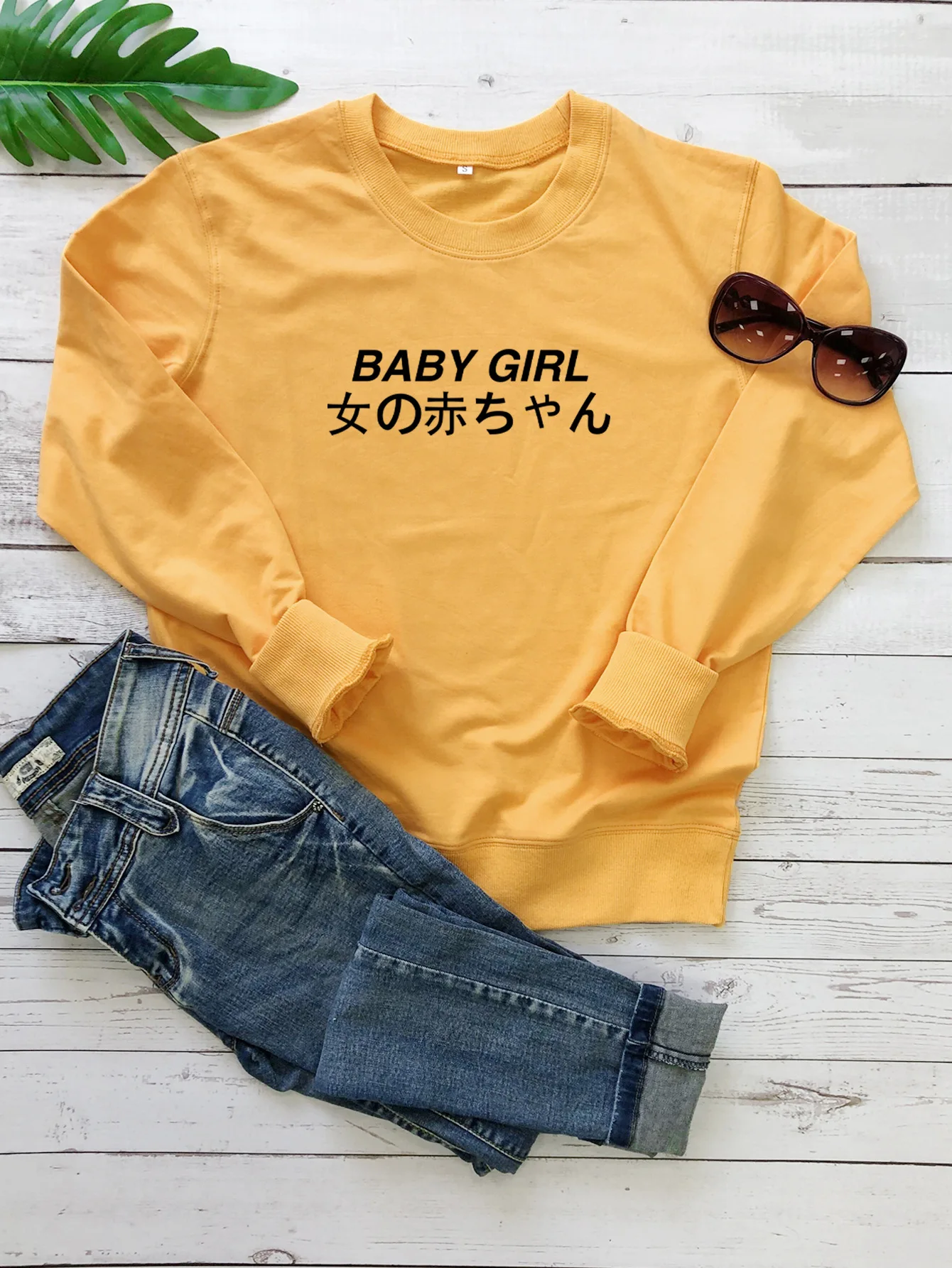 Sugarbaby Baby Girl Funny Graphic Sweater Harajuku Jumper Crew Neck Tumblr Fashion Sweatshirt Women Casual Outfit Drop Ship