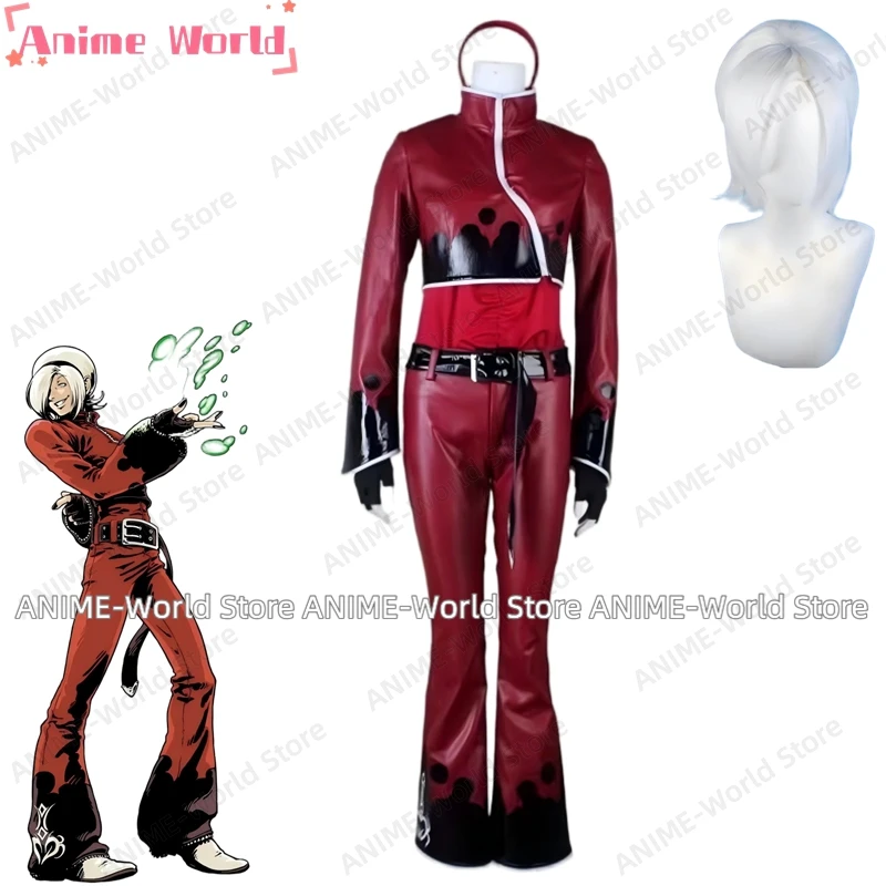 

《Custom Size》Game Ash Crimson PU Cos Cosplay Costume Christmas Carnival Halloween WIG Custom Made
