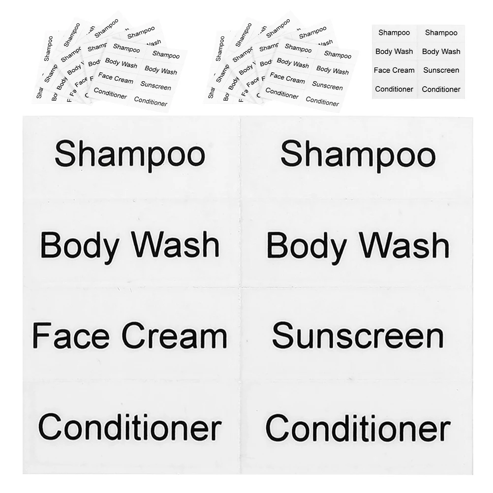 

12 Sheets Bathroom Labels Waterproof Self Adhesive Stickers for Organizing Toiletries Skincare Bottles