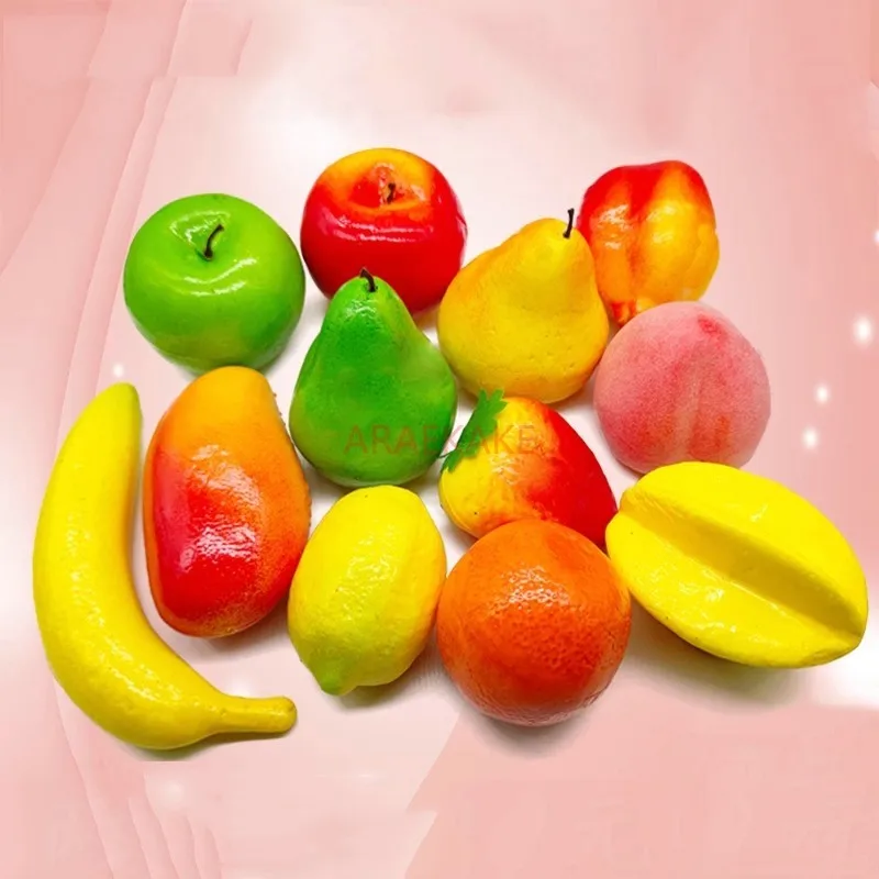 12pcs Simulated fruit decoration toy package foam false fruit sample model window decoration