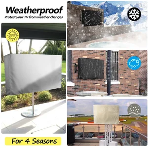 Wasserdichtes Mehrzweck -TV -Schutzcover, schwarzer LCD -Fernseher, Widerstandsschutzbeutel, draußen, 24 10 Hauptverkaufs -TV -Cover - №1