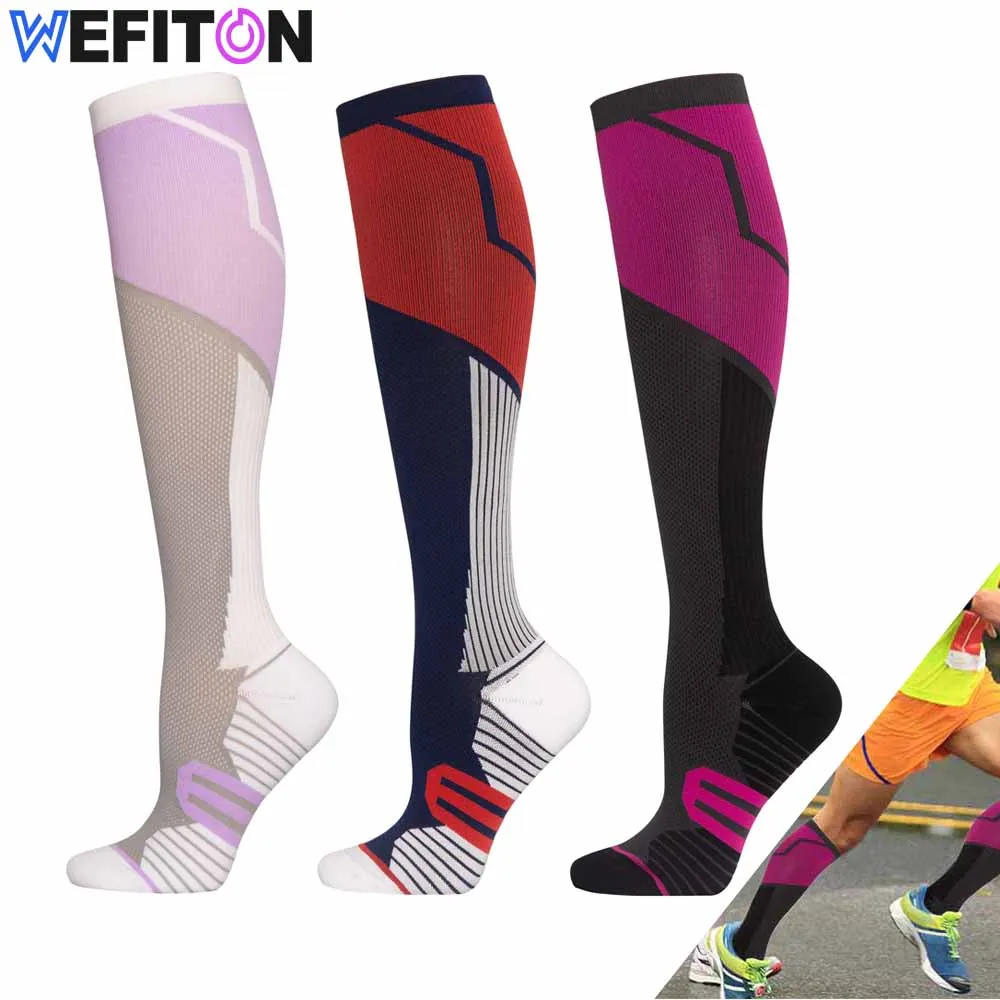 

1Pair 20-30mmHg Compression Socks for Women & Men – Athletic, Running, Hiking, Nursing – Improves Circulation & Support