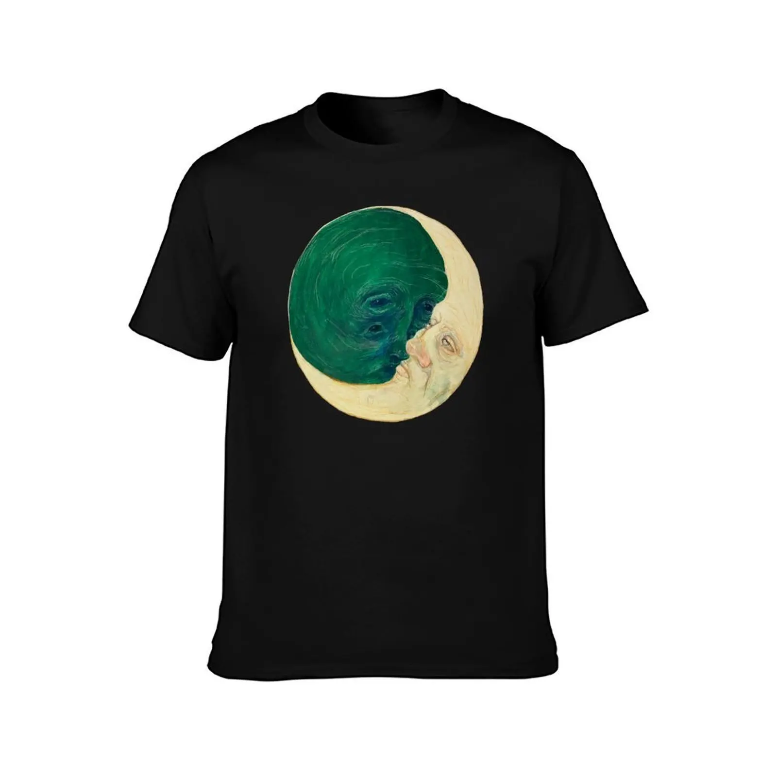 Dark and light sides of the moon T-Shirt, Summer Casual Cotton Tee, Oversized Streetwear Tops, Vintage Graphic Print
