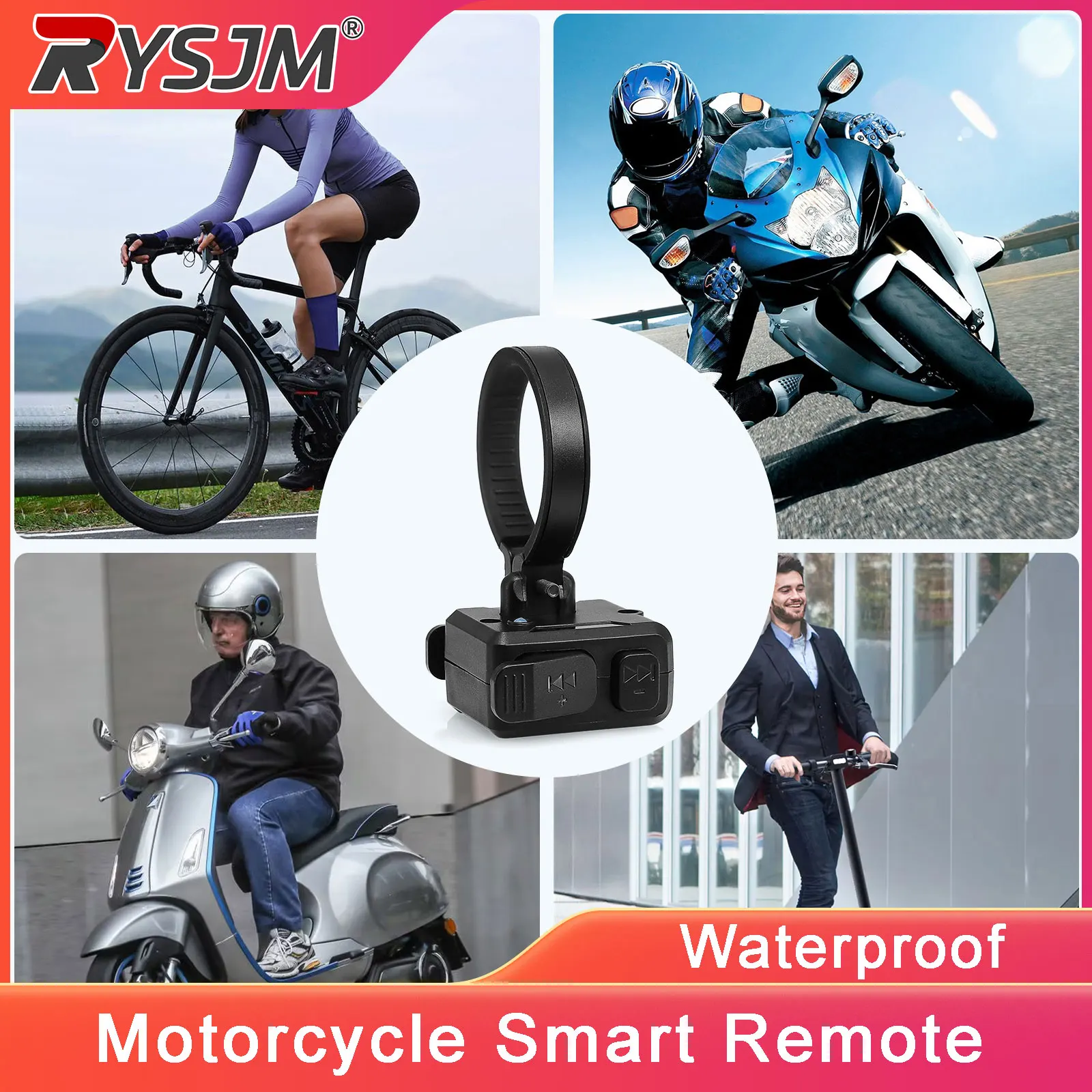 

﻿ Motorcycle Handlebar Smart Remote Wireless Bluetooth-Compatible Answering Calls Car Steering Wheel Control Media Controller