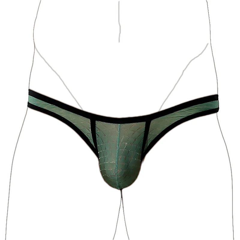 ホットセクシーなおもちゃメンズバルジブリーフ U 字型ポーチランジェリー透明下着 Cueca 半分カバー尻陰嚢サポートビキニ