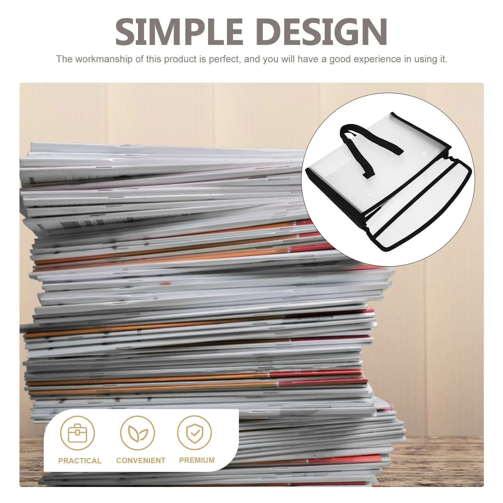 

Portable 12Pockets Expanding Folder Accordion Organizer Plastic Document Storage Bag For Papers Receipts Business Cards Vouchers