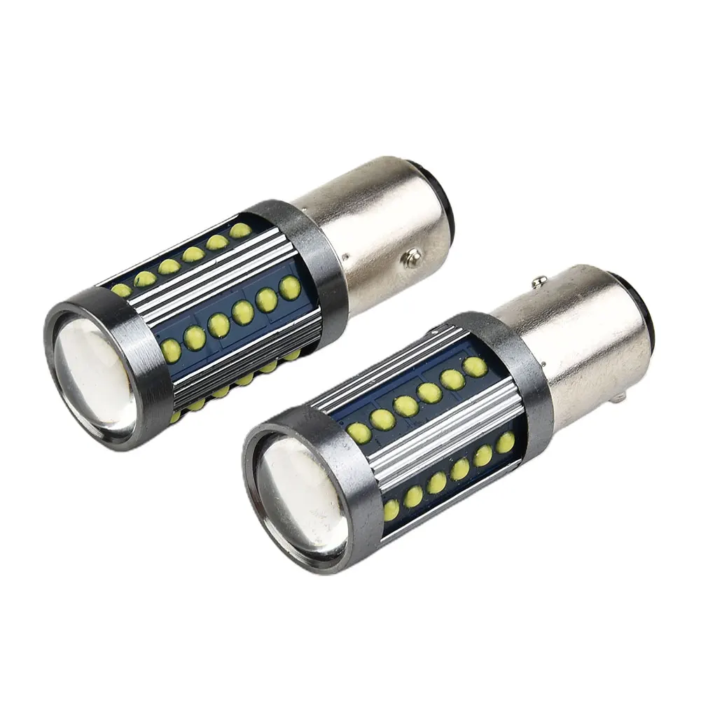 Home LED Bulb 1157 LED Bulb LED Light White 1157 Pair Reverse Light Super Bright 2 Pcs 36 COBs 51*18*15mm Aluminum