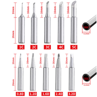 5Pcs 900M-T Soldering Iron ironIS/I/B/K/SK/2.4D/3.2D/1C/2C/3C/4C Lead-Free Welding Tips Head electric soldering iron