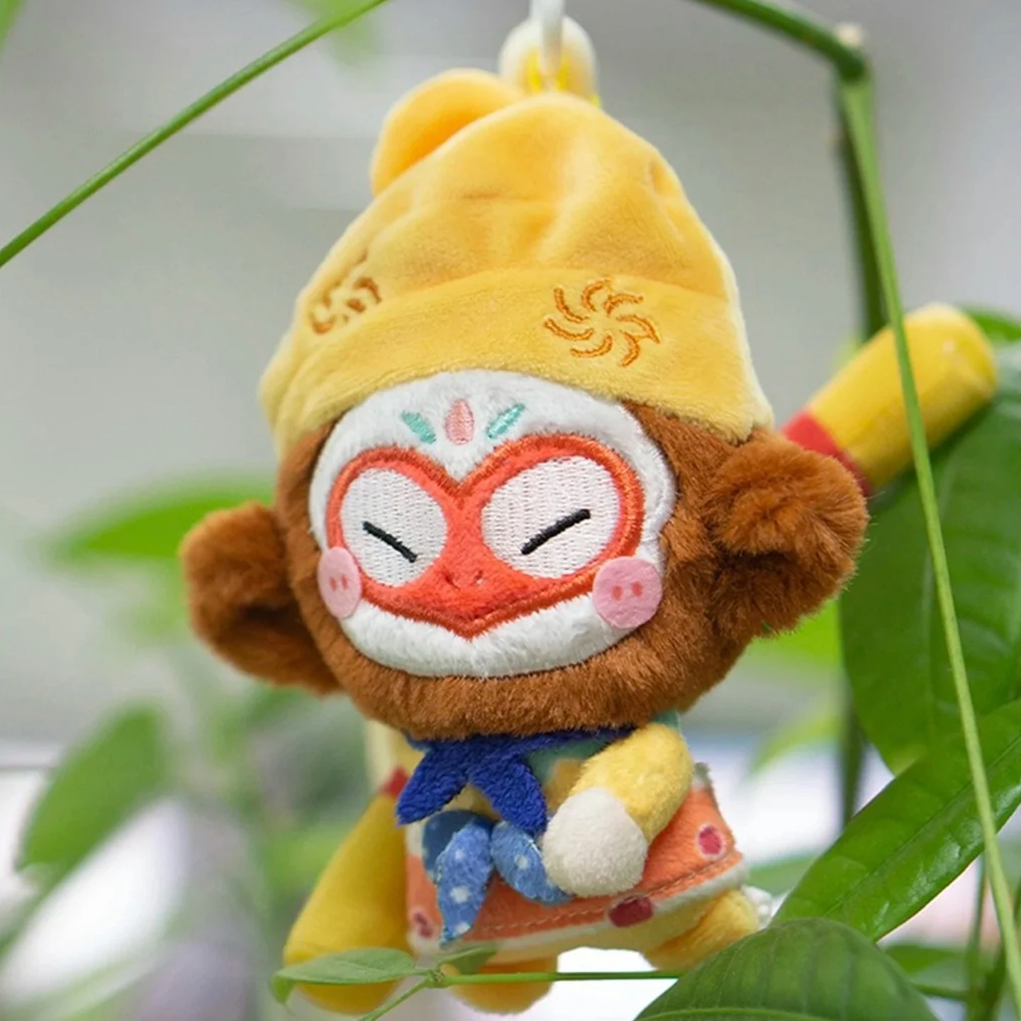 Hot Monkey King Sun Wukong Pluche Sleutelhangers Culturele Creatieve Hangers Pop Rugzak Ornament Gift Nepbont Knuffeldier