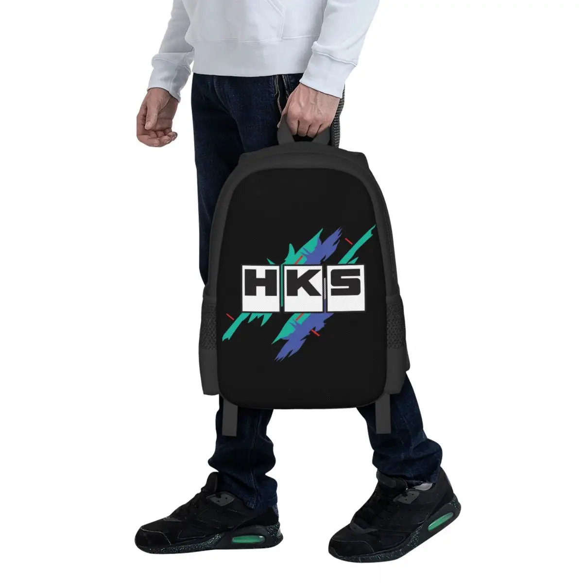 

Hks Vintage Student Backpack School Bag Hiking Travel Daypack for Men Women Fashion Bookbag Shoulder Bags