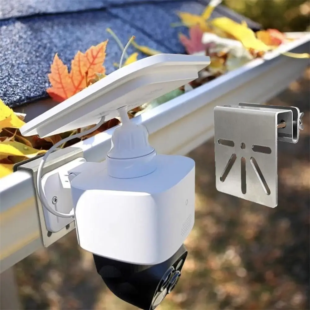 

Stainless Steel Security Camera Brackets Rustproof Screws Weatherproof Solar Camera Bracket Without Drilling Required Metal