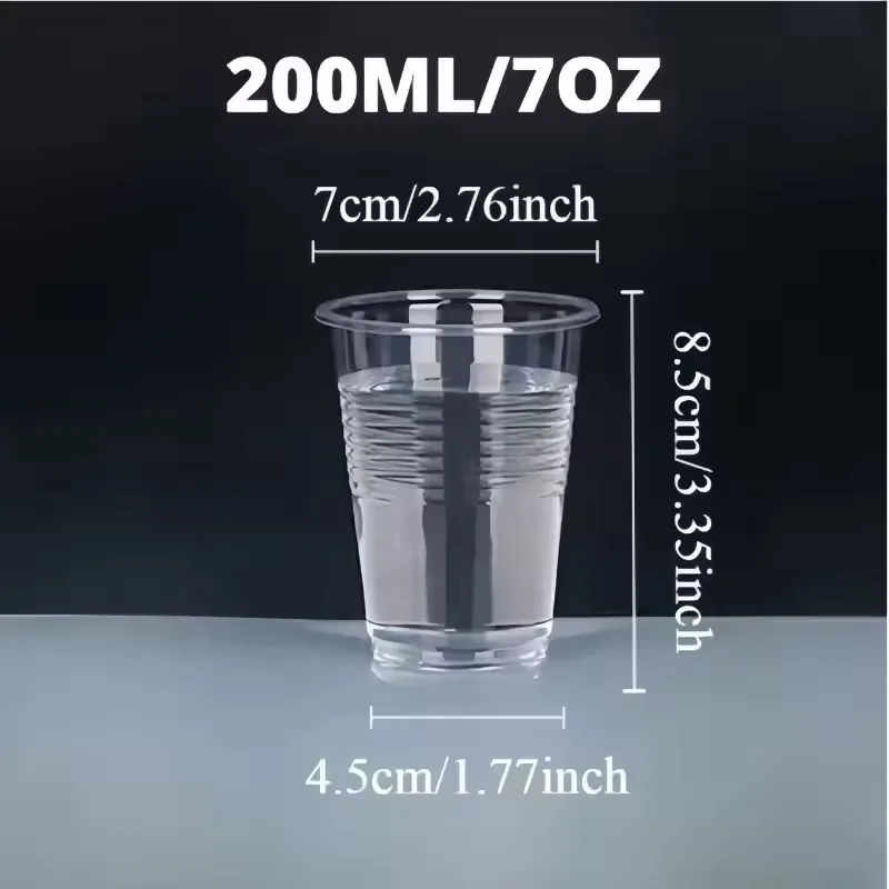 50/100 Stuks Wegwerp Transparante Plastic Bekers Huishoudelijke Drinkbekers Vruchtensap Koffie Ijs Crea Verjaardagsfeestje Gebruiksvoorwerpen