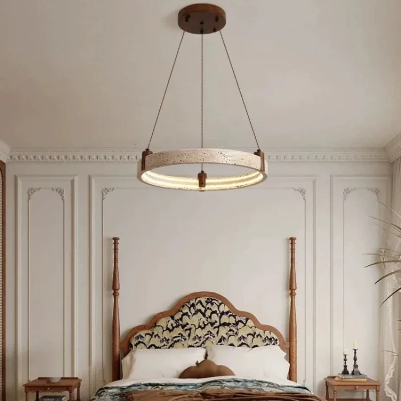

SANDYHA светодиодный подвесной светильник, современная простая круглая люстра, стильный светильник для спальни, гостиной, вестибюля, домашний декор