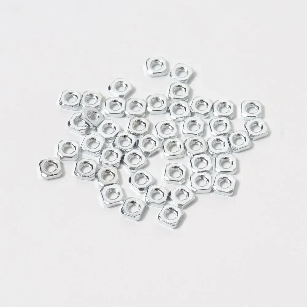 1.8mm Thickness Screws Nut 100pcs Thin Nut M3 Stainless Steel Sqare Nuts 1.8*5.4*5.4mm Sqare Thin Nuts for Prusa I3 mk2s/mk3 MK4