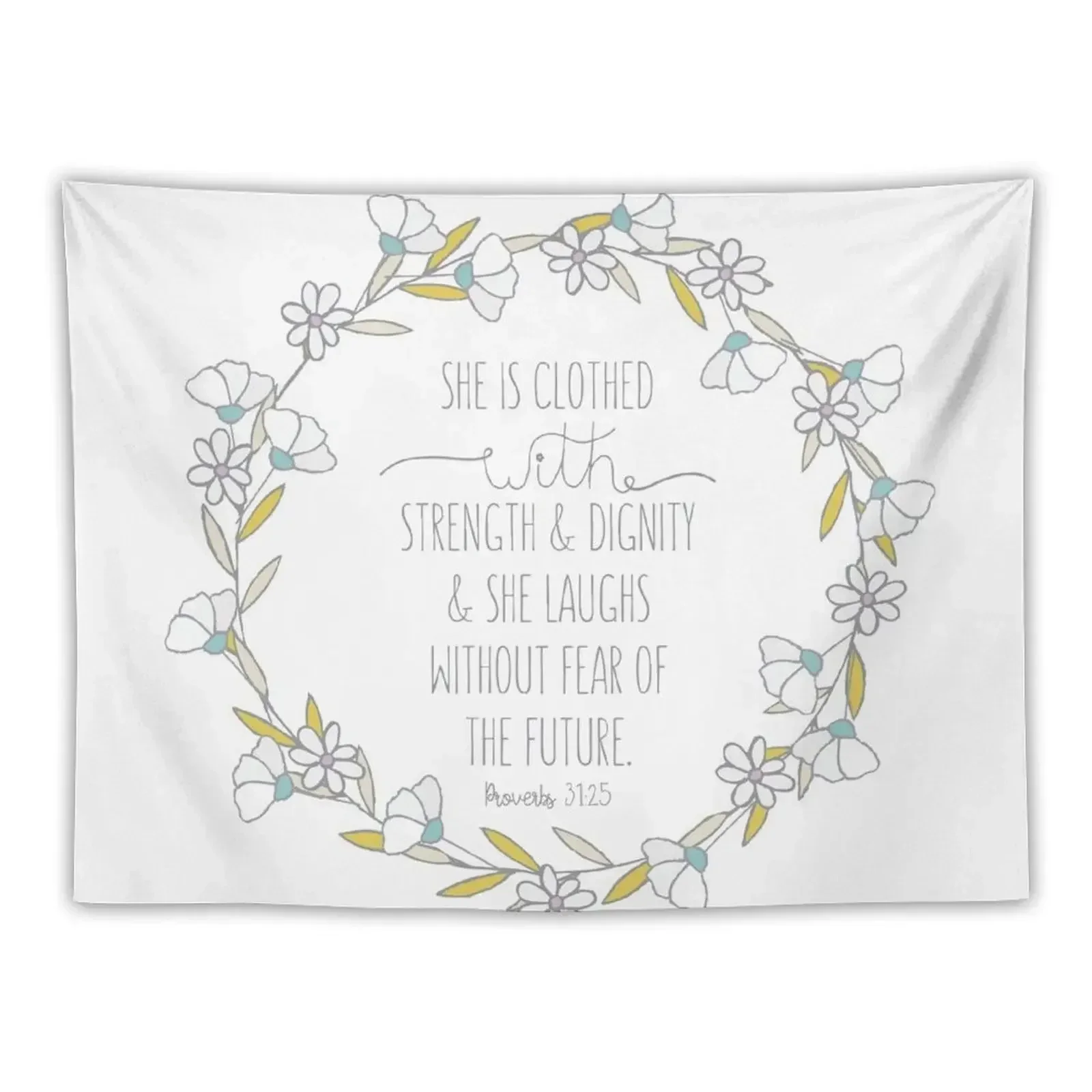 

Proverbs 31:25 Tapestry Anime Decor Home Decor Accessories Tapestry