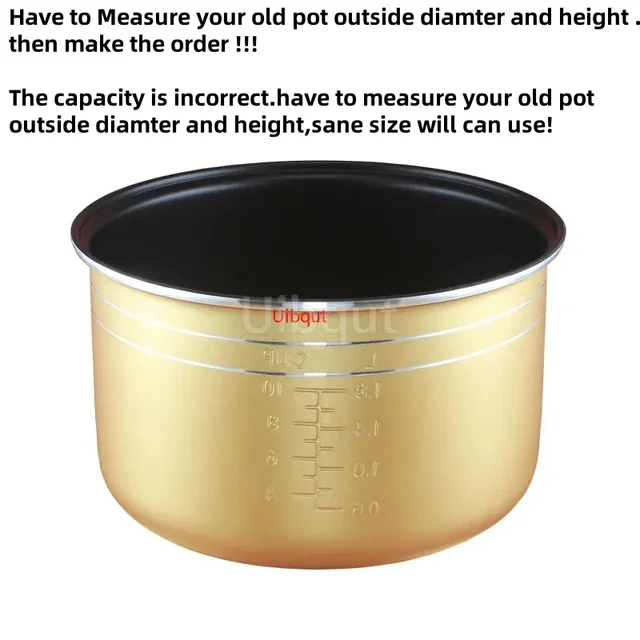 304 Stainless Steel Rice Cooker Inner Pot – Non-Stick Replacement – view 3