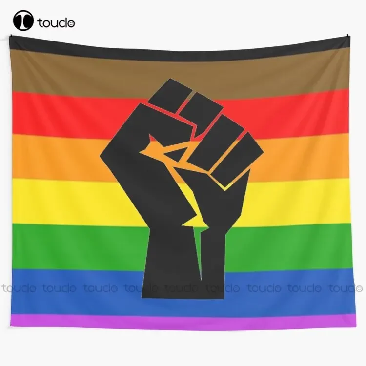 New Blm Pride With Fist Tapestry Tapestry Red Tapestry Wall Hanging For Living Room Bedroom Dorm Room Home Decor Background Wall