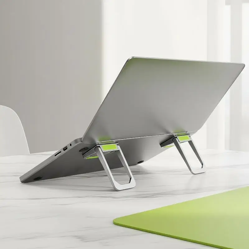 2PCS Mini Foldable Laptop Stand Ergonomic Adjustable Angles Computer Riser Portable for School Students