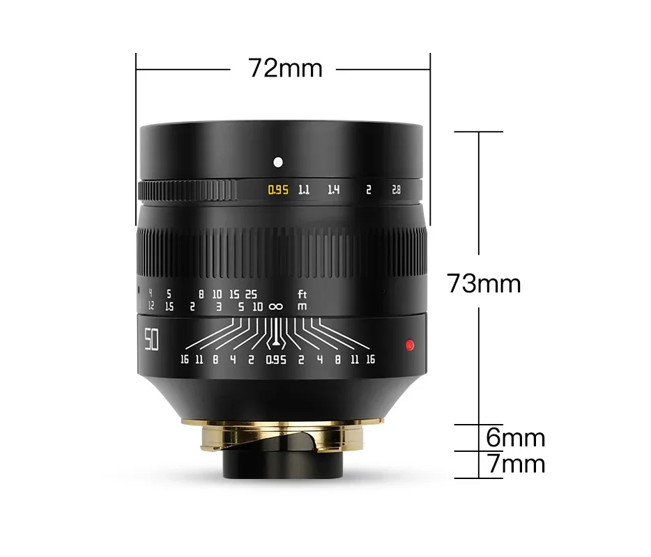 TTArtisan 50mm F0.95 ASPH black Silver Ultra-Wide Manual Focus Mirror   Lens for  M-Mount