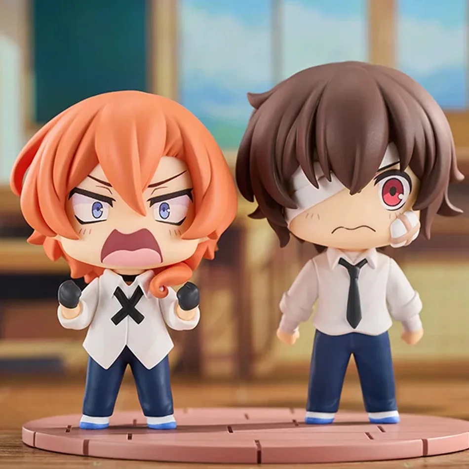 BSD Anime-Figur Dazai Osamu Nakahara Chuuya Actionfigur Dazai süße Q-Edition Figur PVC-Modellpuppe Raumdekoration Sammlerstück Geschenk