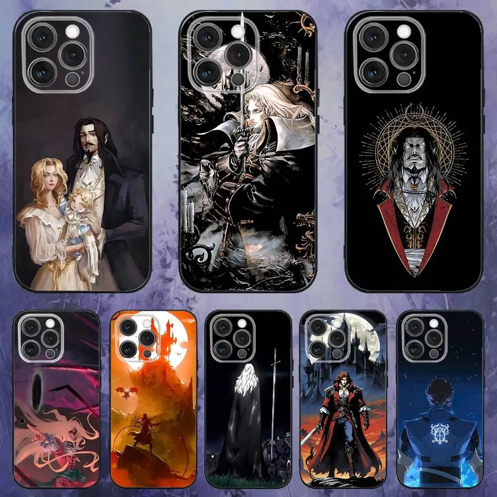 

C-Castlevania Phone Case For iPhone 17,16,15,14,13,12,Pro,Max,Plus,E,SE4,Air,Mini Black Soft Box