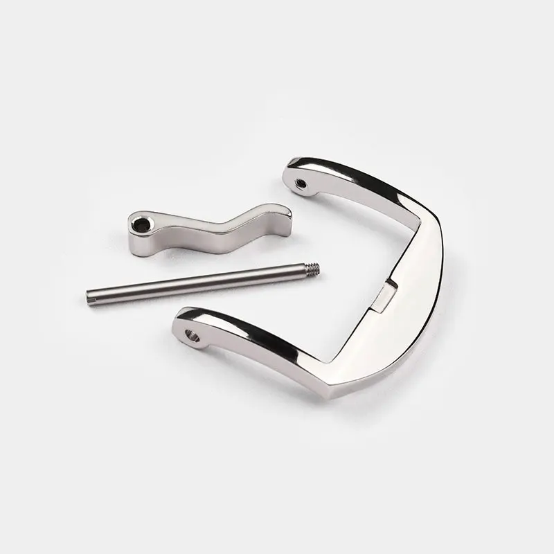 FUYIJIA الرجال مخصص 316L الفولاذ المقاوم للصدأ تلميع دبوس مشبك إبرة عرض 4 مللي متر ساعة المشبك 16 مللي متر 18 مللي متر 20 مللي متر 22 مللي متر 24 مللي متر حزام مشبك