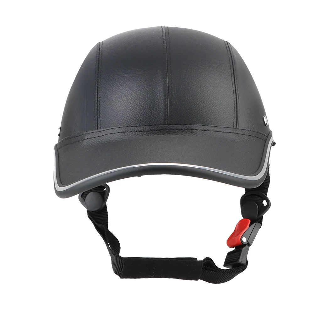 Safety Hard Hat For Cafe Racer Chopper Scooter Baseball Cap Style Half Face Vintage Summer Cap Motorcycle Half Helmet
