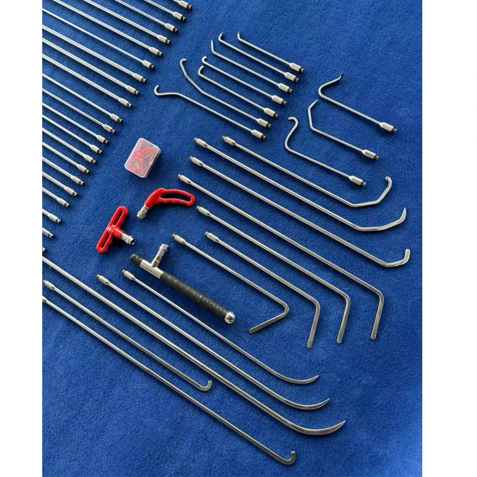45 Pcs PDR  Hook And Rod Tools Auto Hail Dent Hook Tools Rod Car Small Dent Removal Tools