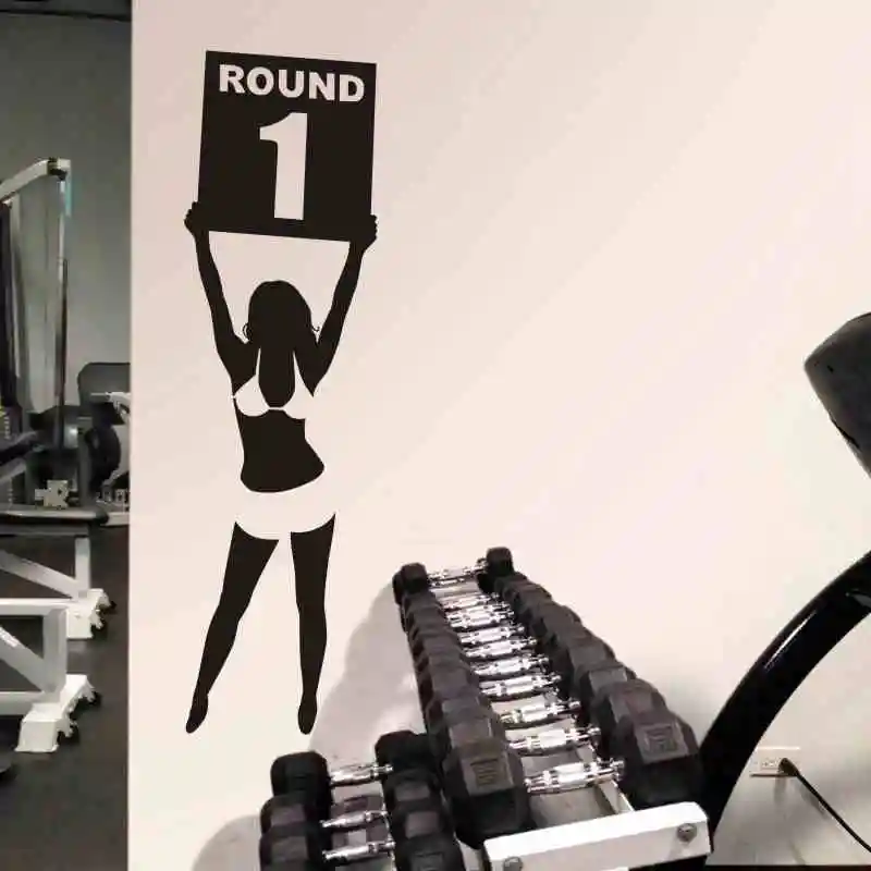 

Placards Girl Boxing Wall Sticker Kick Boxer Play Glove Free Combat Vinyl Striker Home Decoration Wall Decor Pugilism Car Decal
