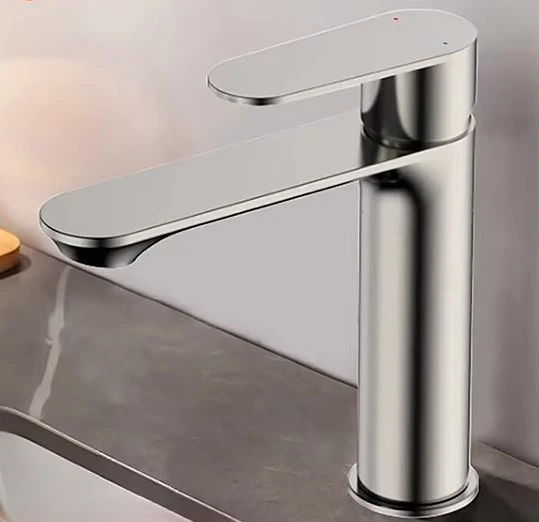 

Bathroom Basin Faucet, Stainless Steel Bathroom Washbasin, Hot and Cold Faucet