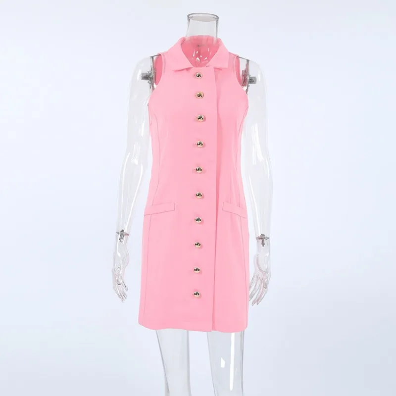 Robe blazer rose pour femme, tenue de bureau française, vêtements de tempérament, élégante, ronde, 2024